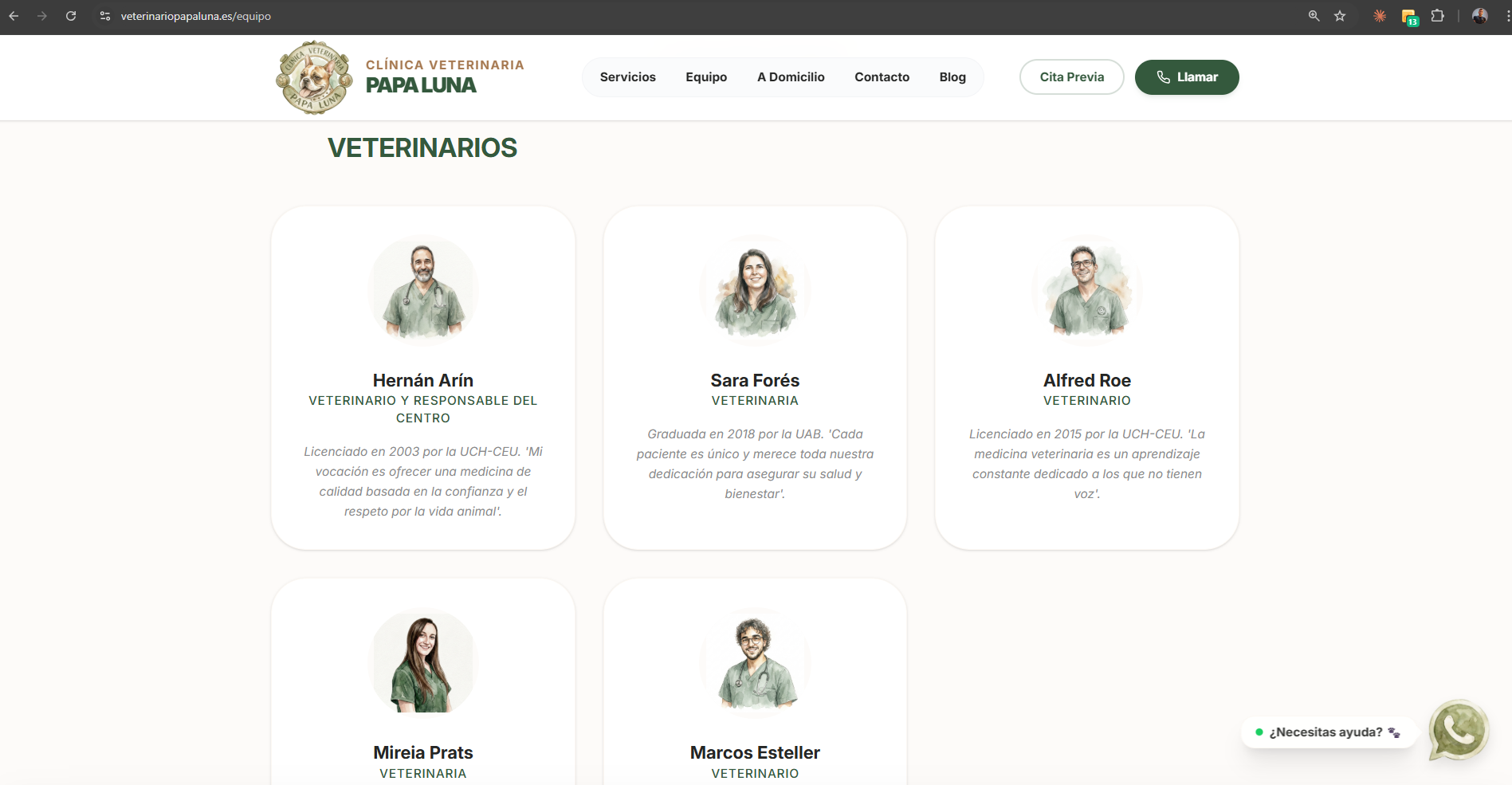 Papa Luna - Servicios